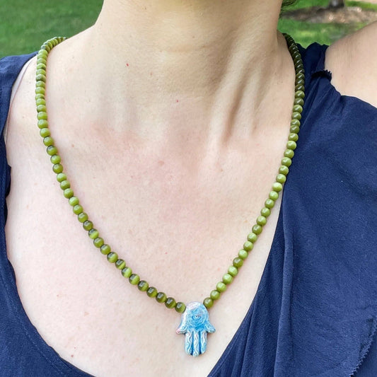 Hamsa Pendant Necklace - Uplift Beads