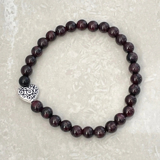 Red Garnet Bracelet - Uplift Beads