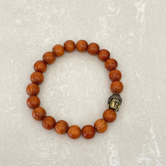 Buddha Head Bracelet - Bayong Wood - Uplift Beads