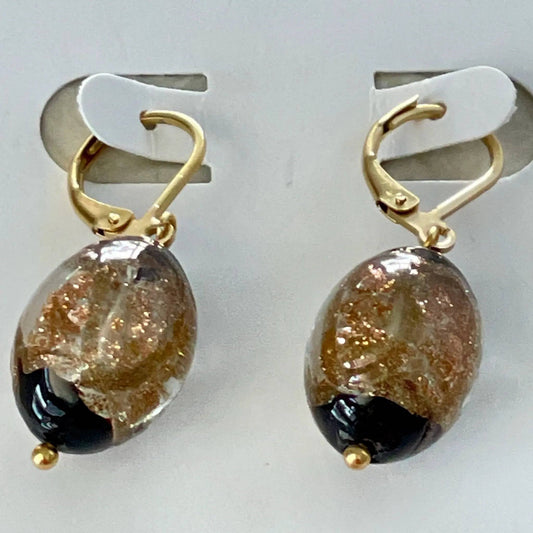 Sands Oval Lampwork Earrings - Uplift Beads