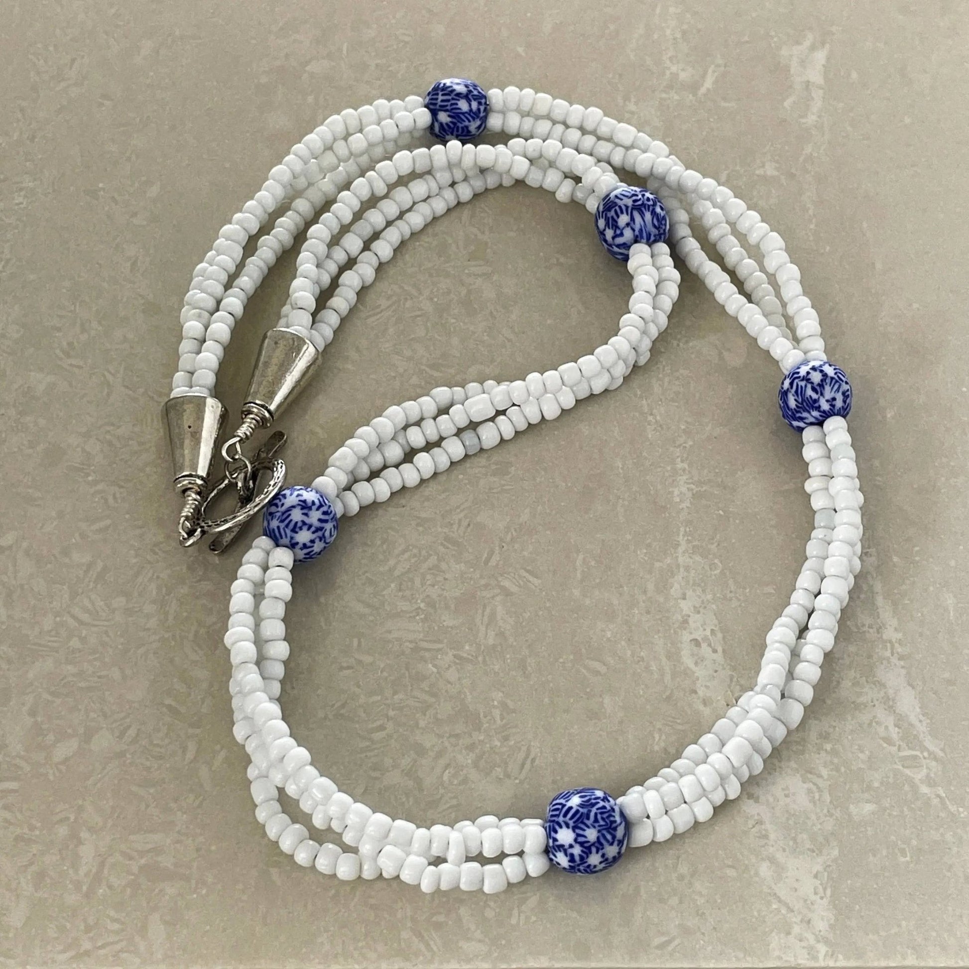 African Multi - strand Glass Necklace - Uplift Beads