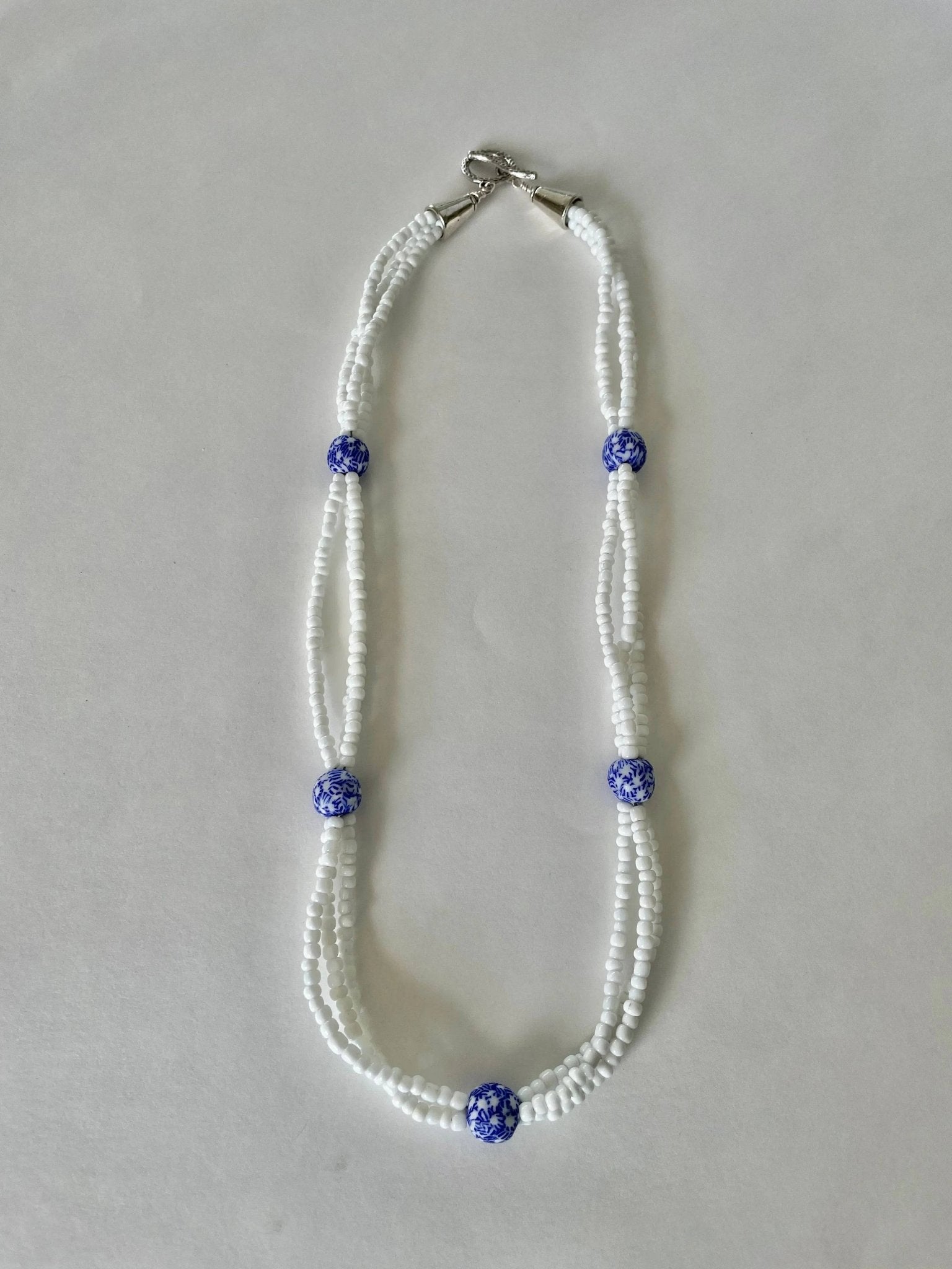 African Multi - strand Glass Necklace - Uplift Beads