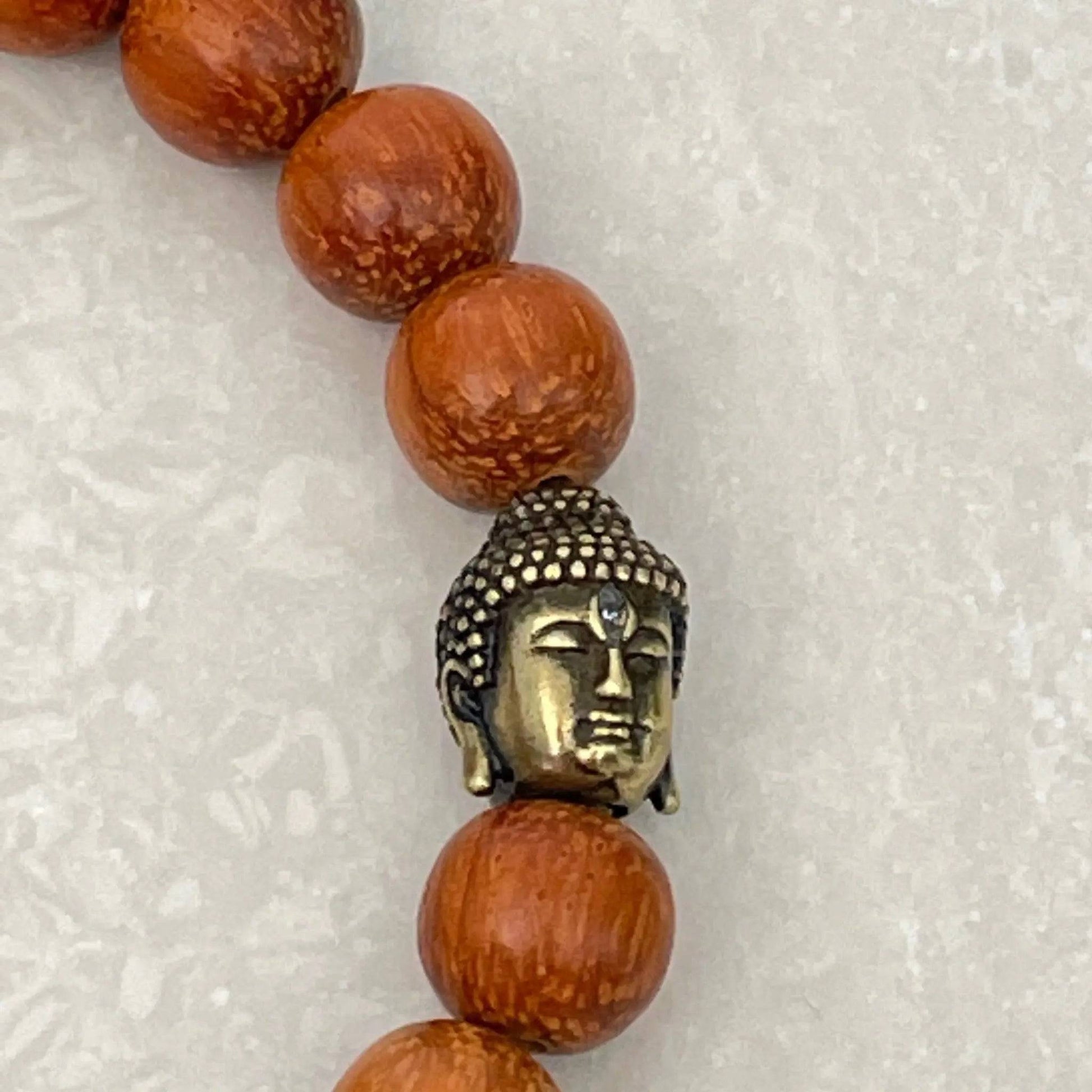 Bayong Wood Buddha Head Bracelet - Uplift Beads