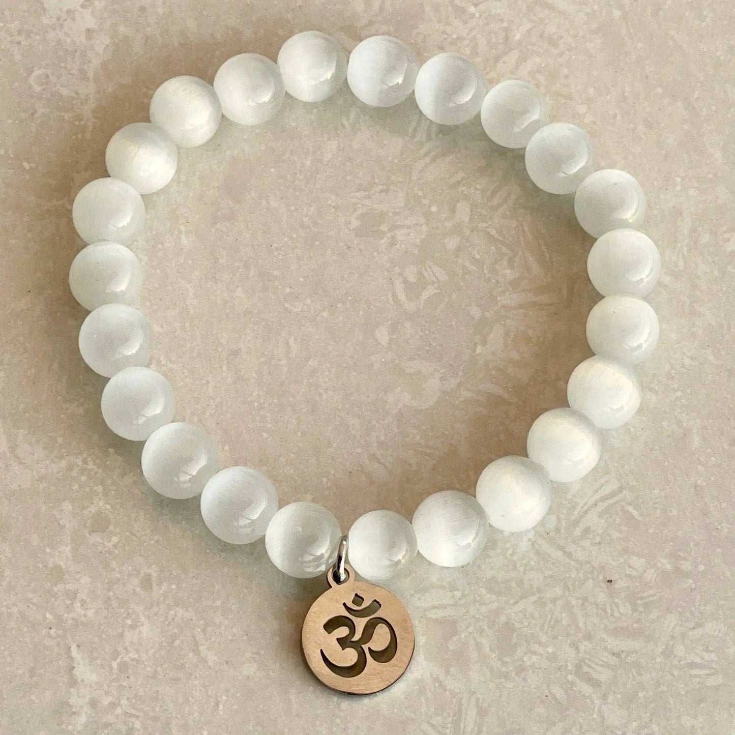 Cat Eye Glass OM Bracelet - Uplift Beads