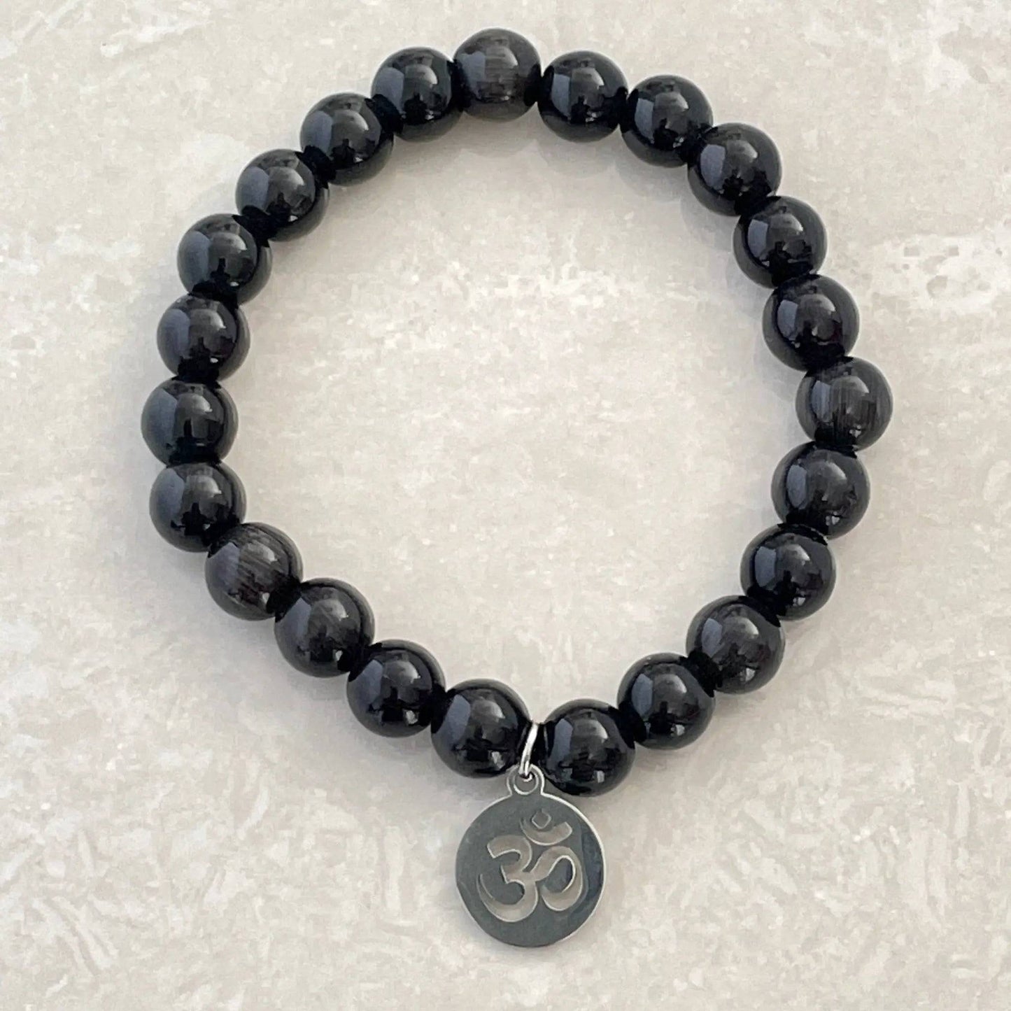 Cat Eye Glass OM Bracelet - Uplift Beads