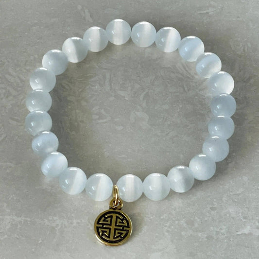 Cat Eye Glass Prosperity Bracelet - Uplift Beads