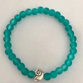 Conch Shell Sea Glass Bracelet - Uplift Beads