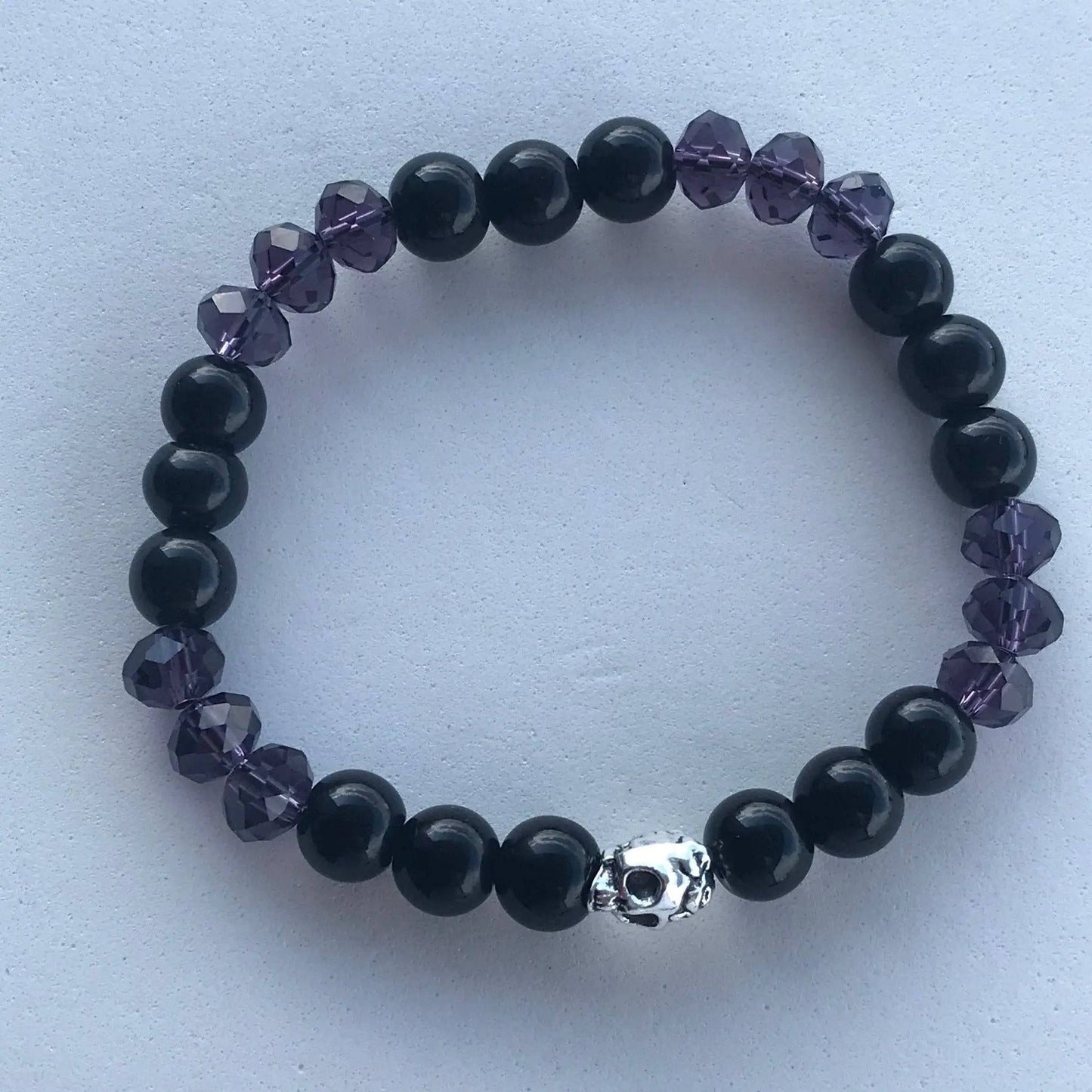 Dia de Muertos Sugar Skull Glass Bracelet - Uplift Beads