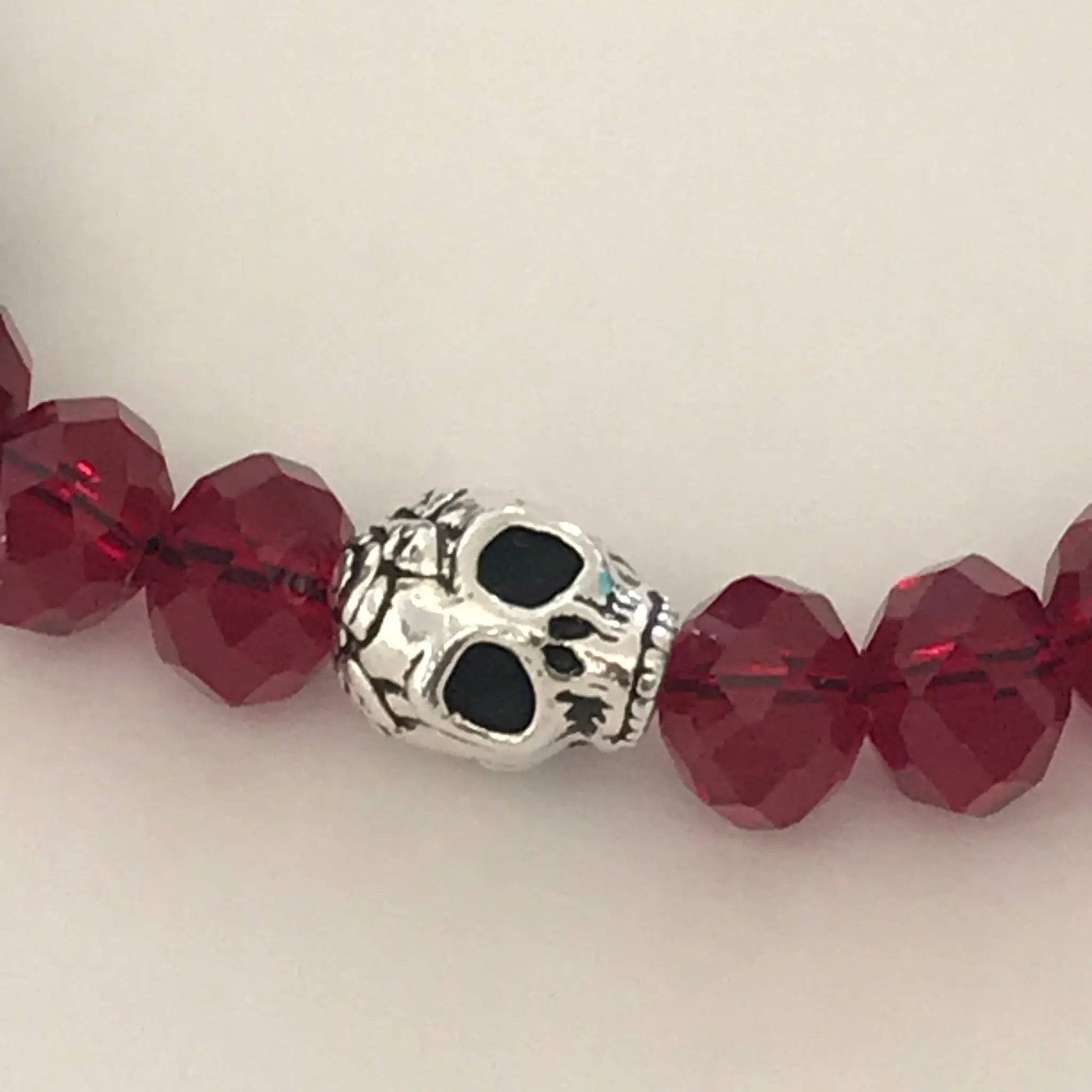 Dia de Muertos Sugar Skull Glass Bracelet - Uplift Beads