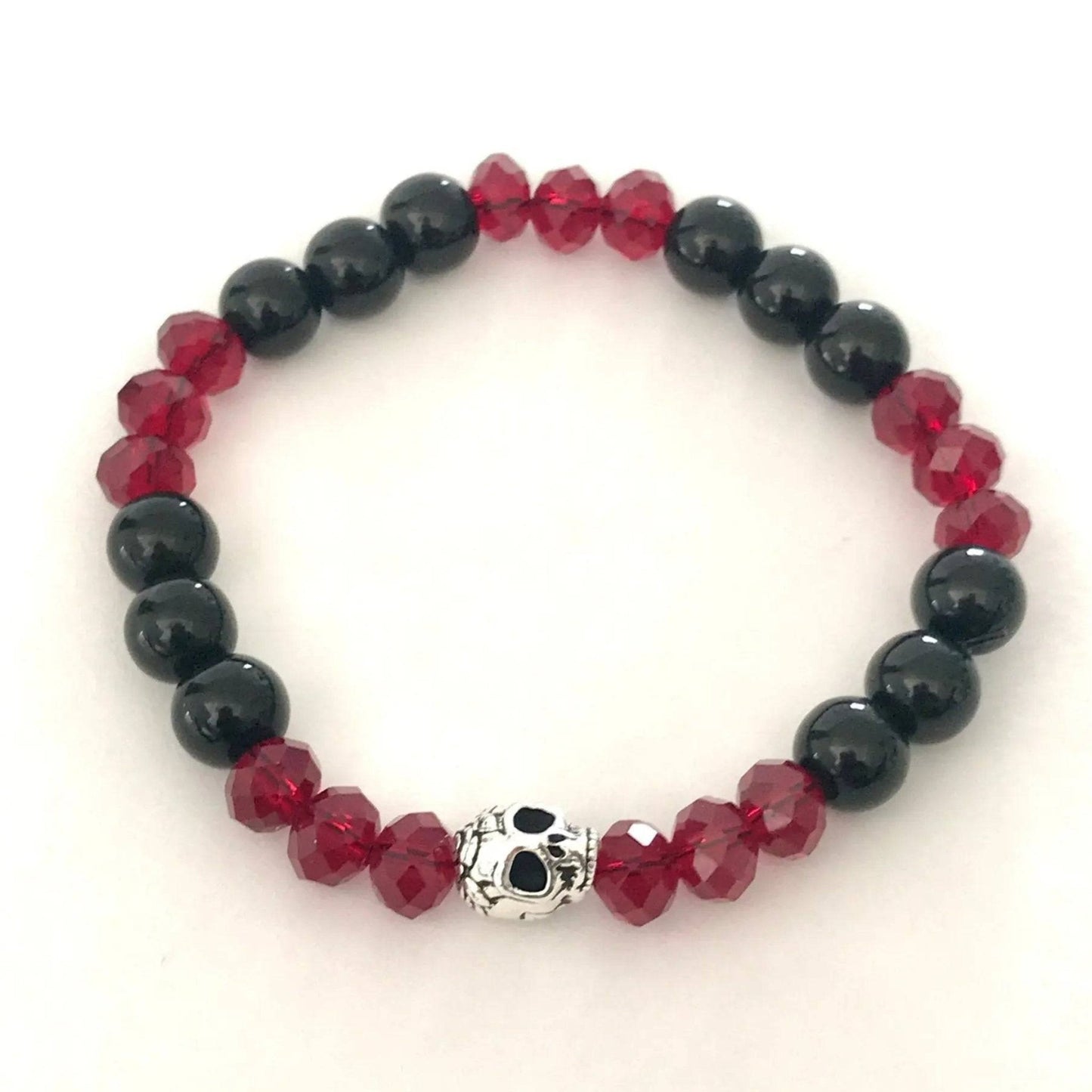 Dia de Muertos Sugar Skull Glass Bracelet - Uplift Beads