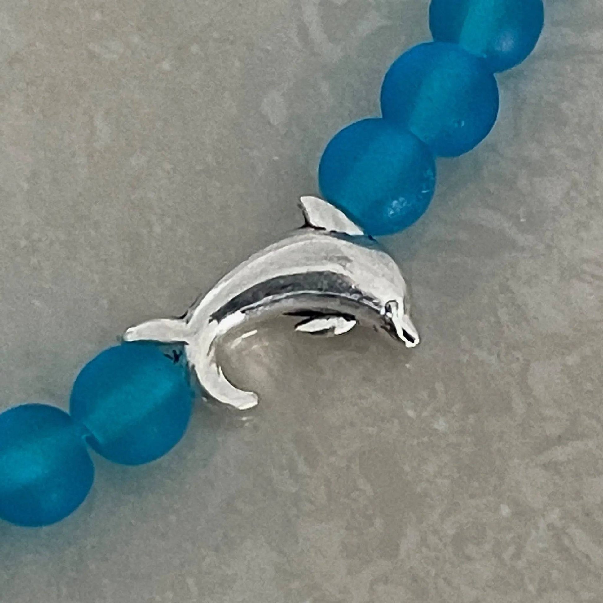 Dolphin Sea Glass Bracelet - Uplift Beads