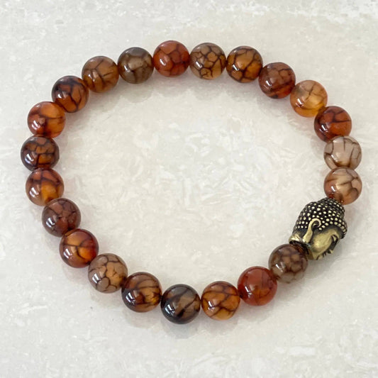 Dragon Vein Agate Bracelet - Uplift Beads
