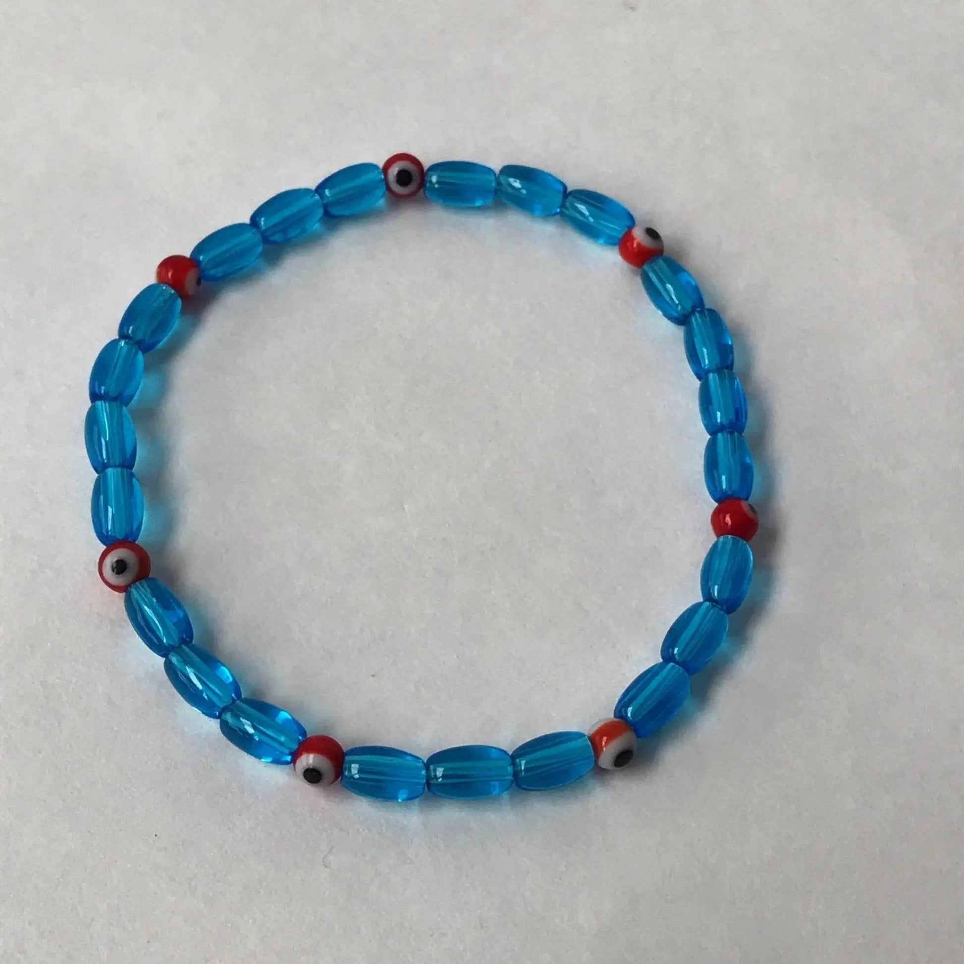 Evil Eye Glass Bead Bracelet - Uplift Beads