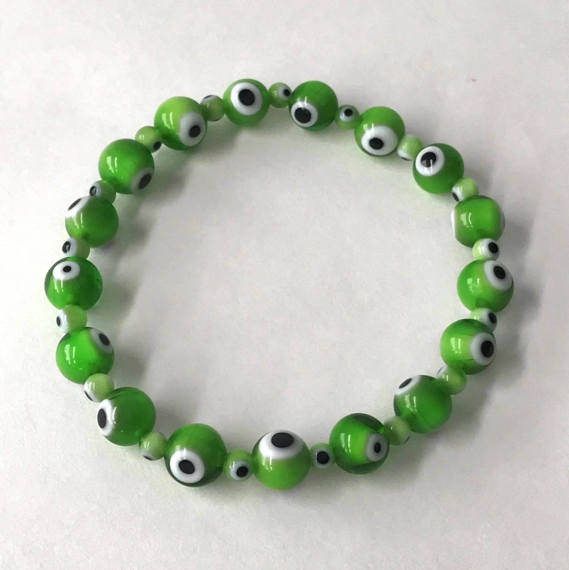 Evil Eye Glass Bead Bracelet - Uplift Beads