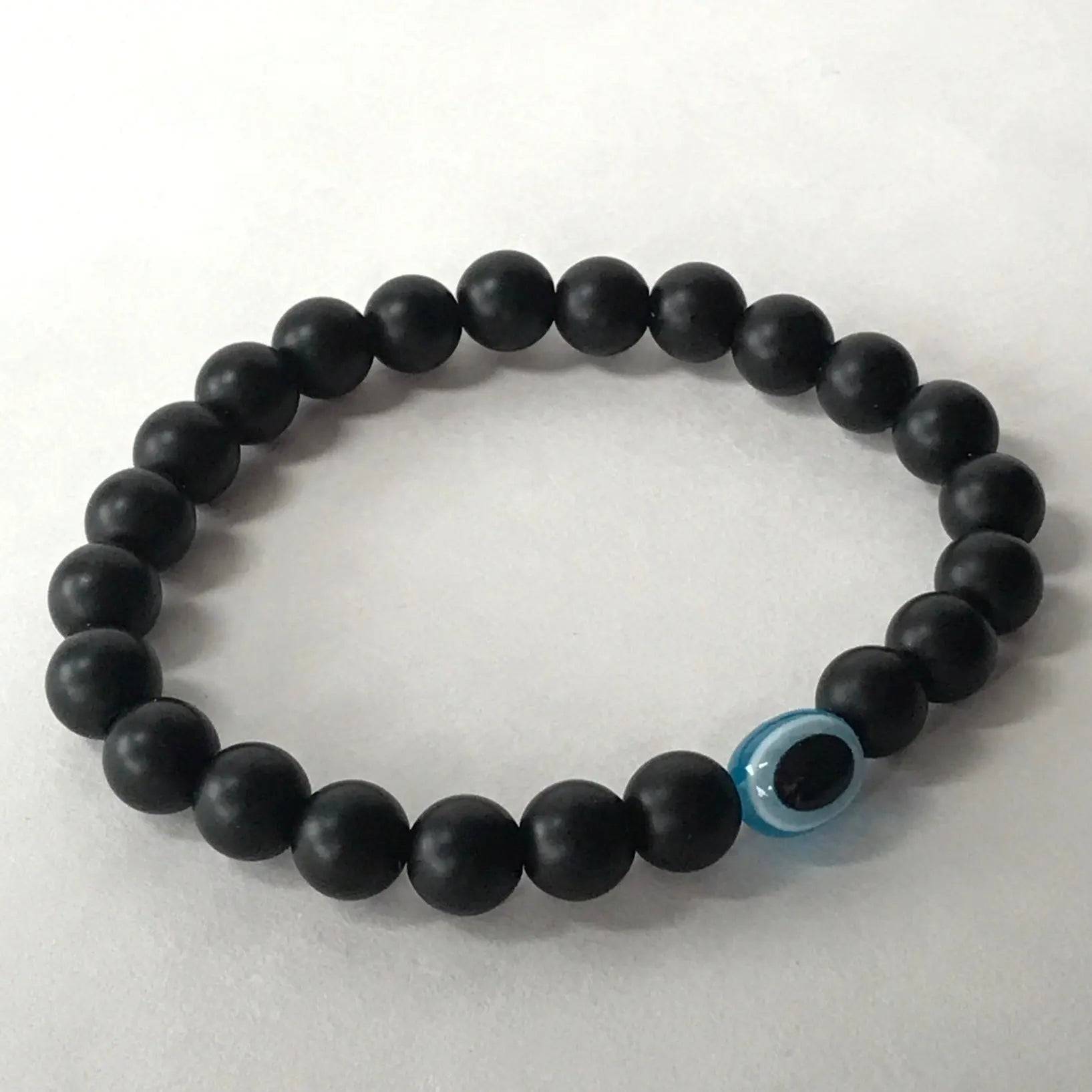 Evil Eye Glass Bead Bracelet - Uplift Beads