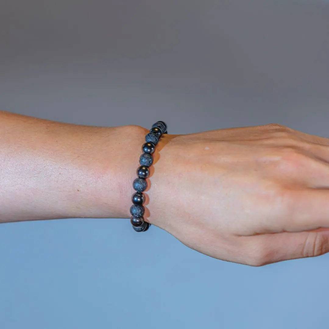 Lava & Hematite Diffuser Bracelet - Uplift Beads