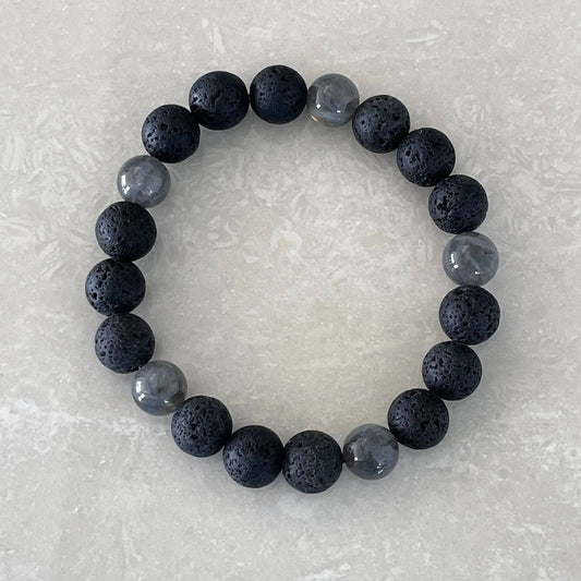 Lava & Labradorite Diffuser Bracelet - Uplift Beads