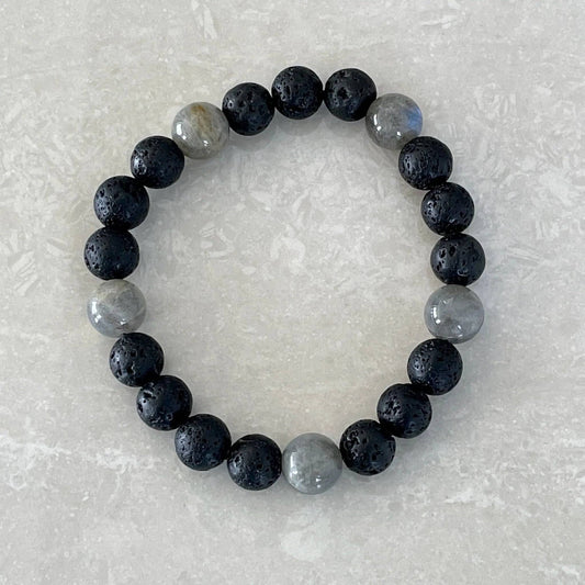 Lava & Labradorite Diffuser Bracelet - Uplift Beads