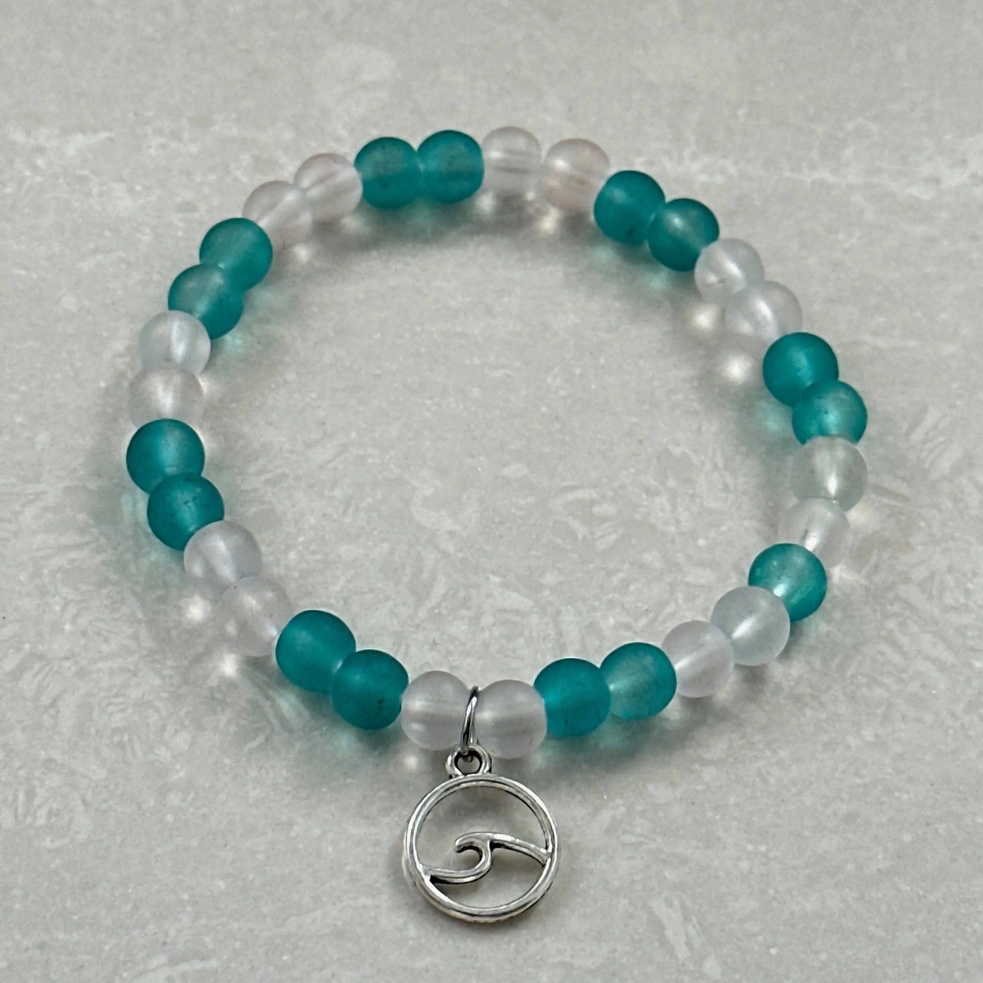 Ocean Wave Sea Glass Bracelet - Uplift Beads