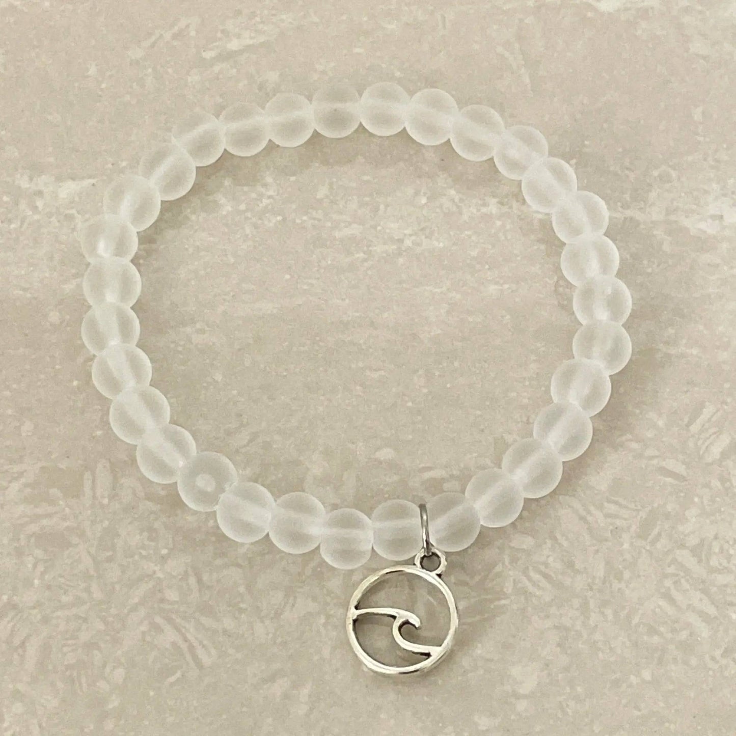 Ocean Wave Sea Glass Bracelet - Uplift Beads