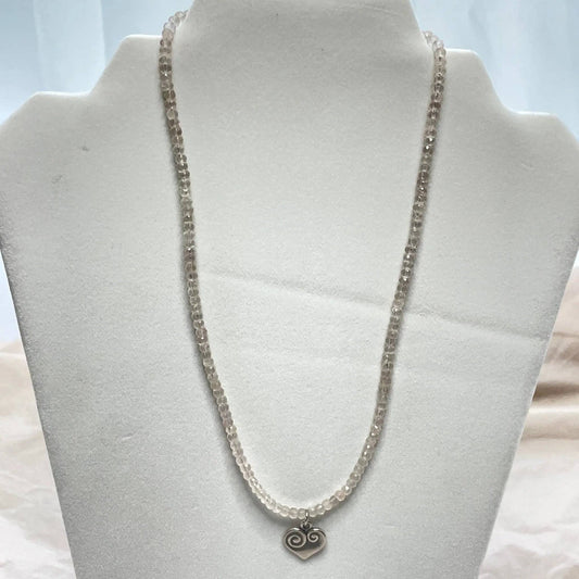 Rose Quartz Heart Necklace - Uplift Beads