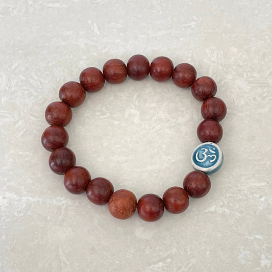 Rosewood OM 'Meditation & Tranquility' Bracelet - Uplift Beads