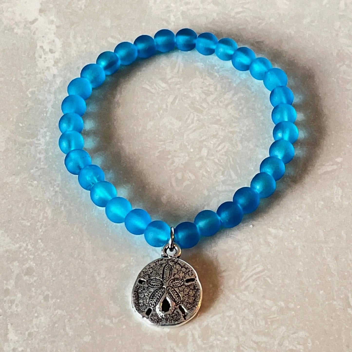 Sand Dollar Sea Glass Bracelet - Uplift Beads