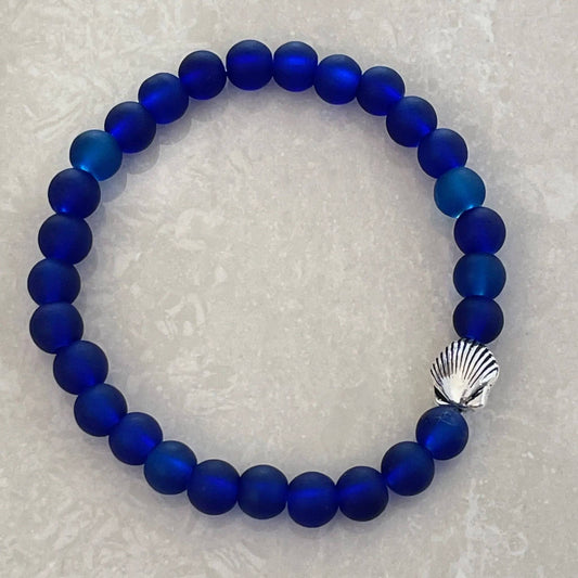 Scallop Sea Glass Bracelet - Uplift Beads