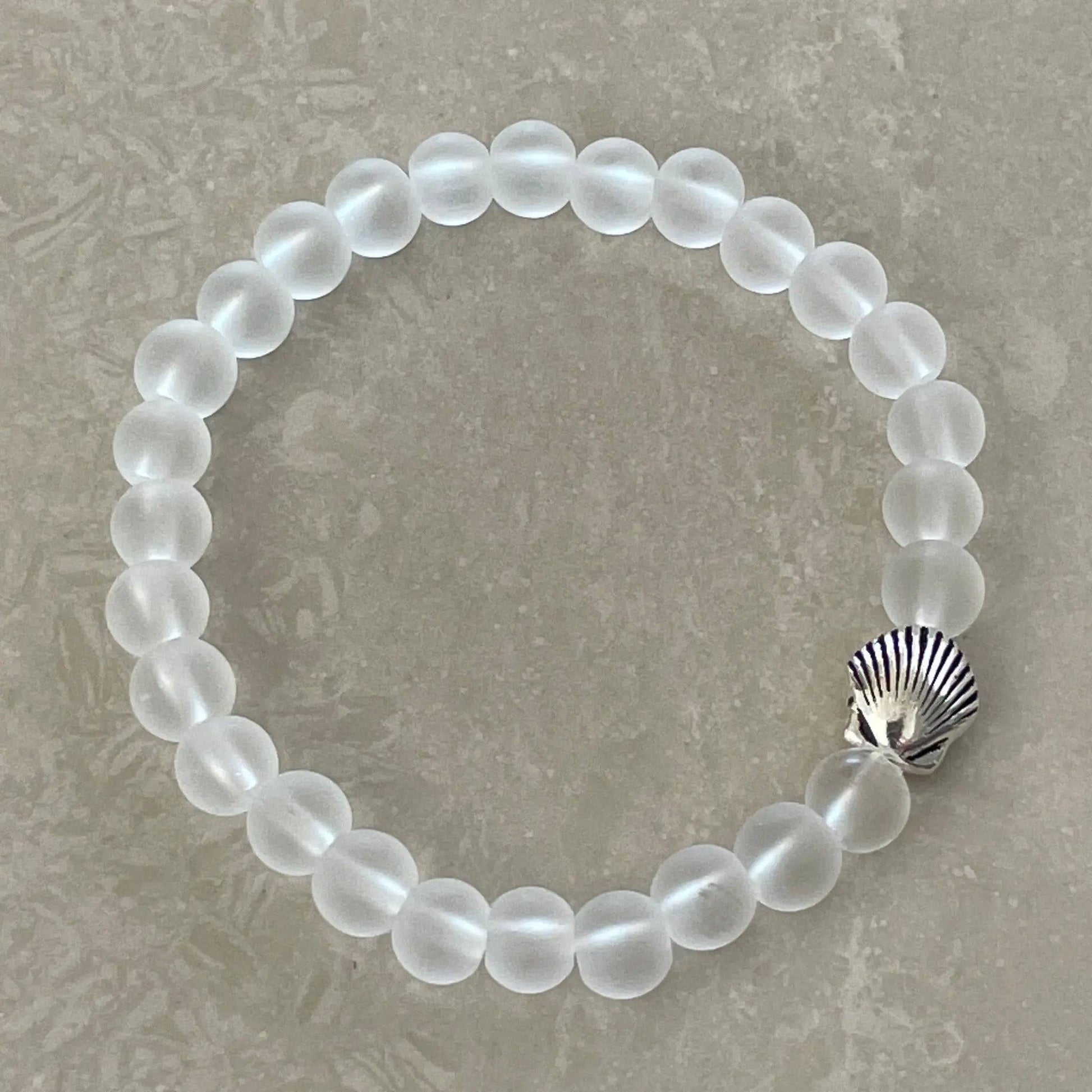 Scallop Sea Glass Bracelet - Uplift Beads