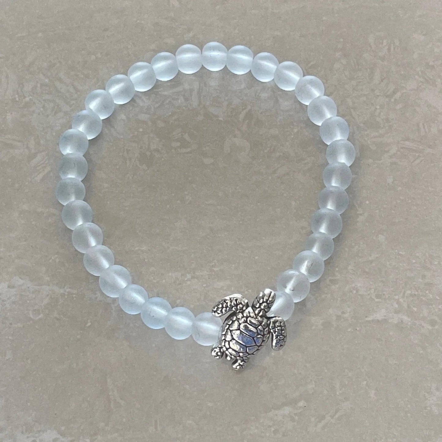 Sea Turtle Sea Glass Bracelet - Uplift Beads