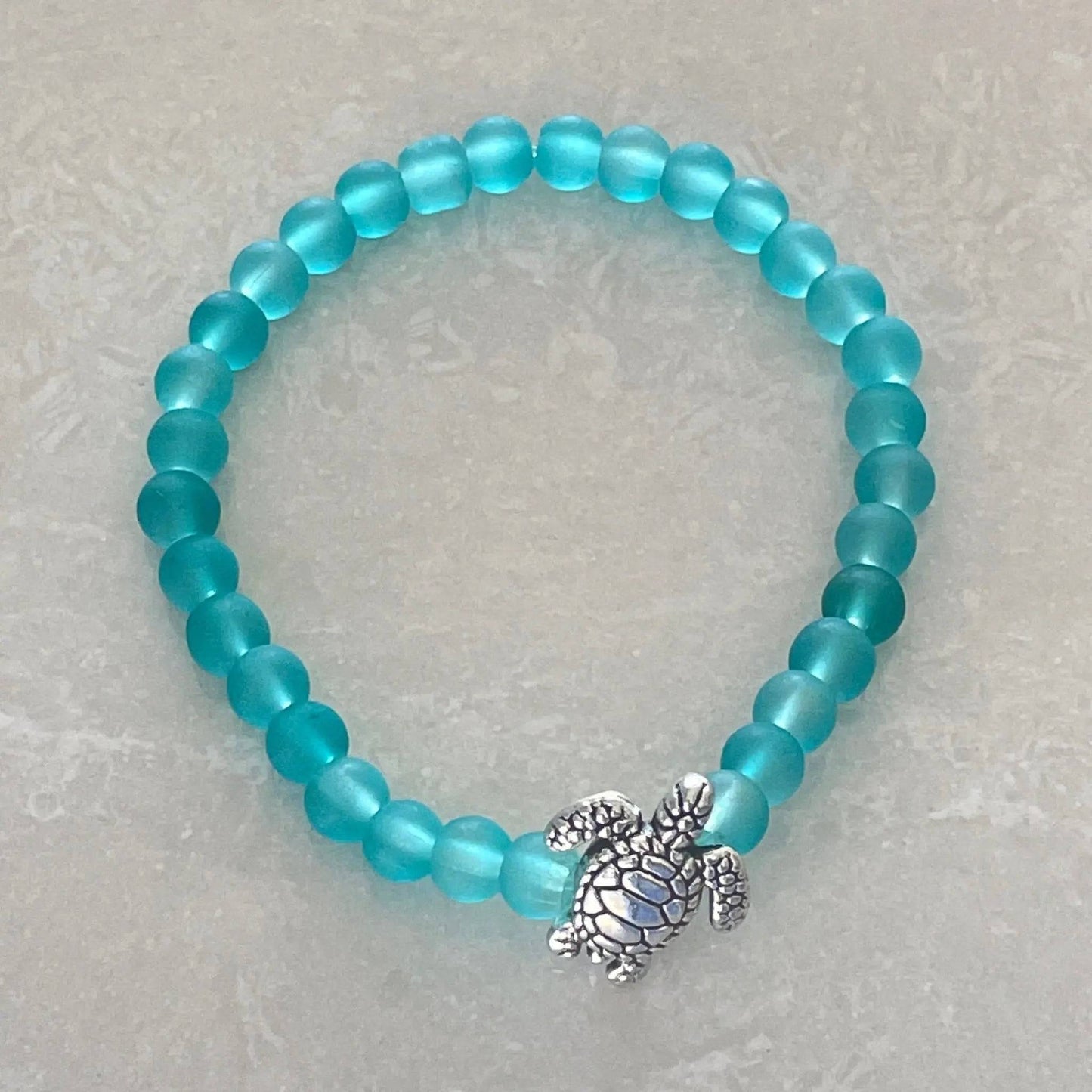 Sea Turtle Sea Glass Bracelet - Uplift Beads