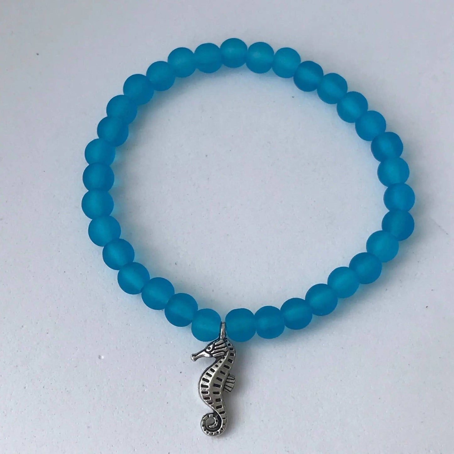 Seahorse Sea Glass Bracelet - Uplift Beads